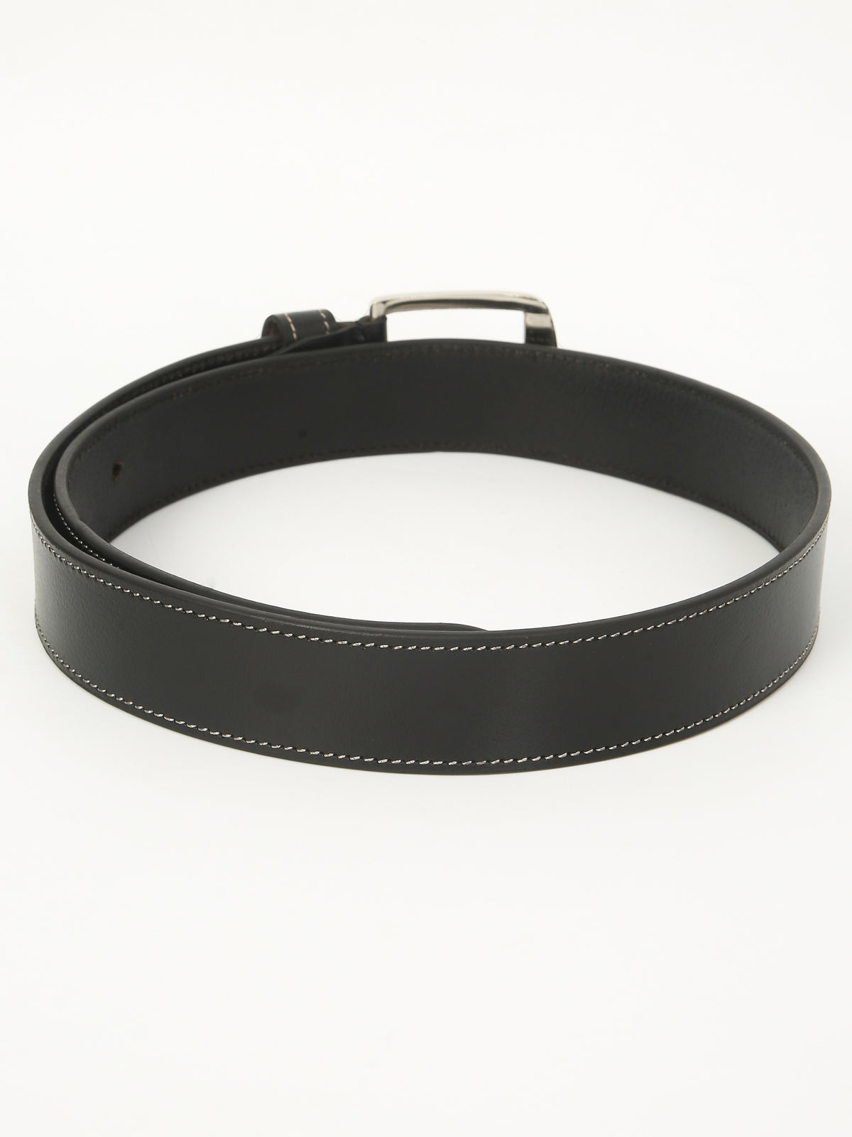 Casual Black Leather Belt – Genuine Leather Comfort with Everyday Style