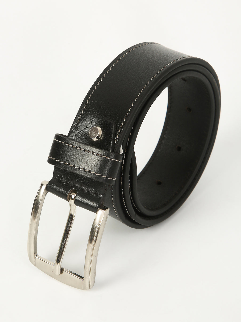 Casual Black Leather Belt – Genuine Leather Comfort with Everyday Style