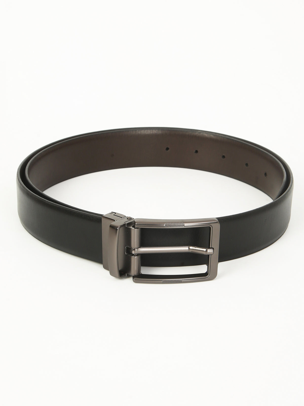 Classic Plain Reversible Leather Belt – Genuine Leather with Imported Buckle