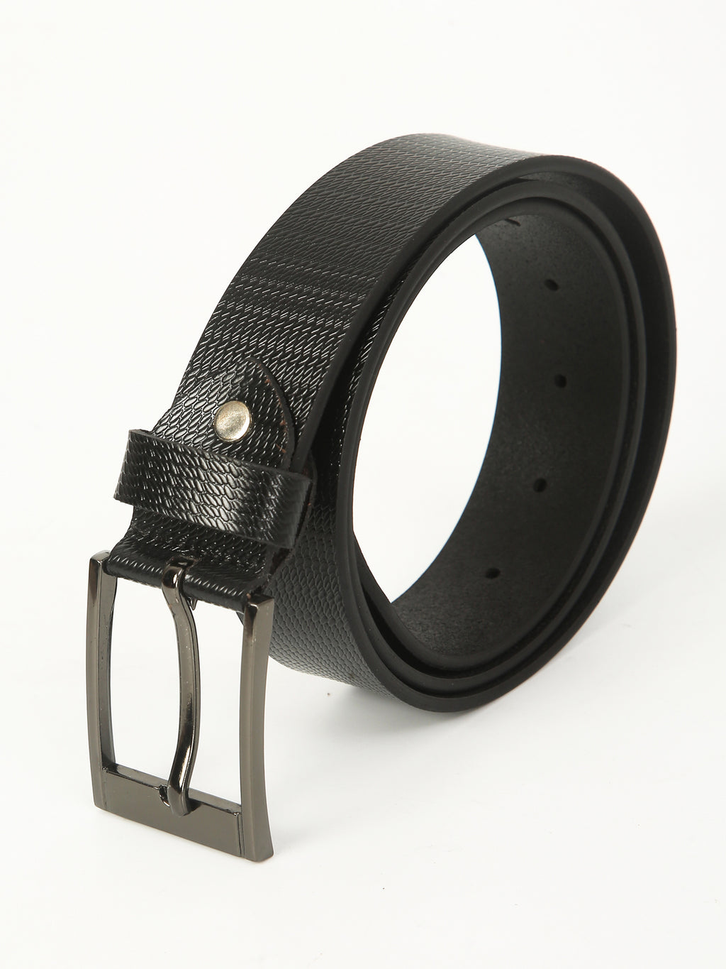 Luxor Black Formal Genuine Leather Belt with Imported Buckle