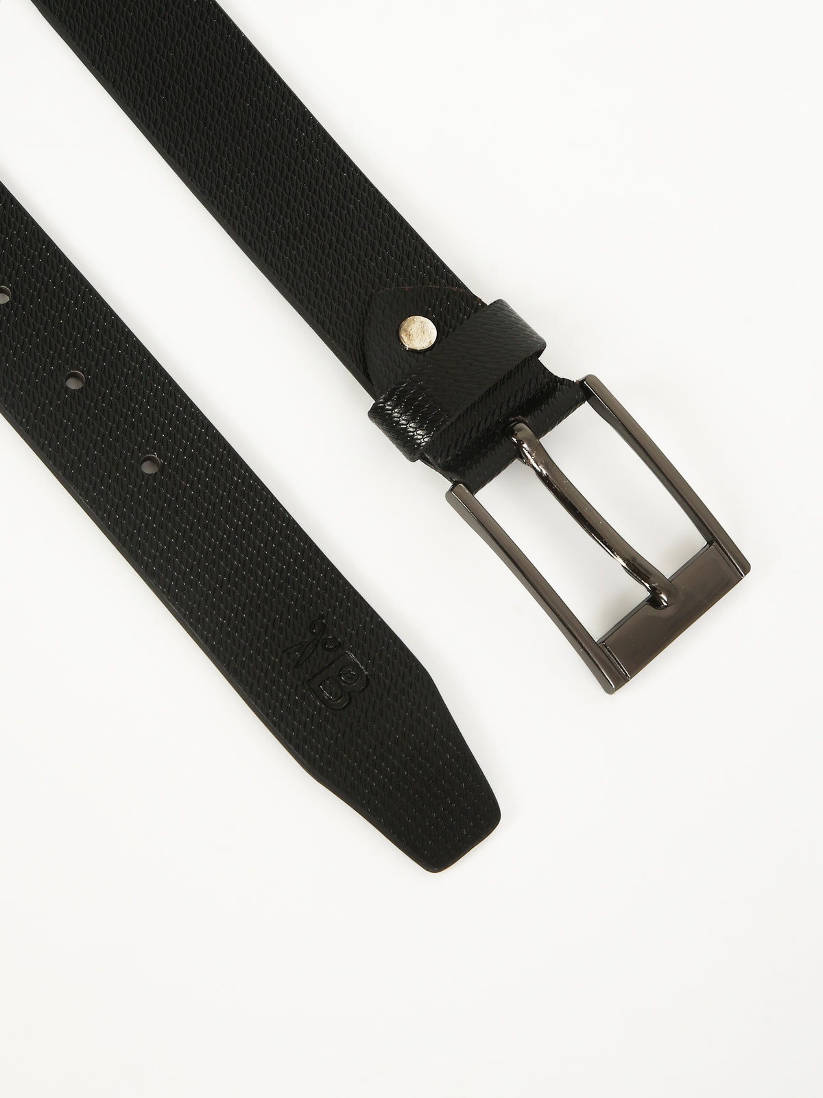 Luxor Black Formal Genuine Leather Belt with Imported Buckle