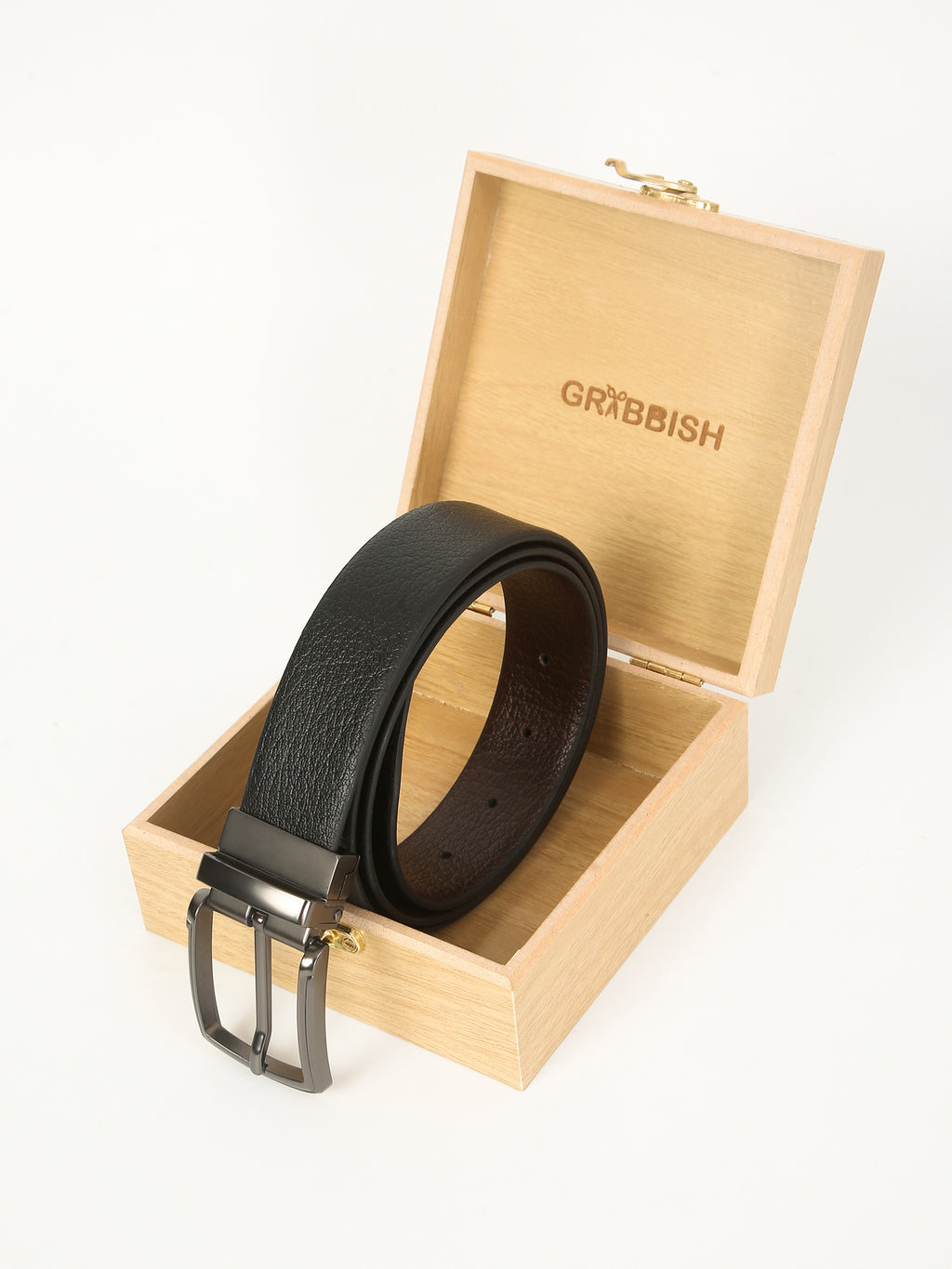 Shrunken Reversible Leather Belt – Genuine Leather Elegance with Imported Buckle