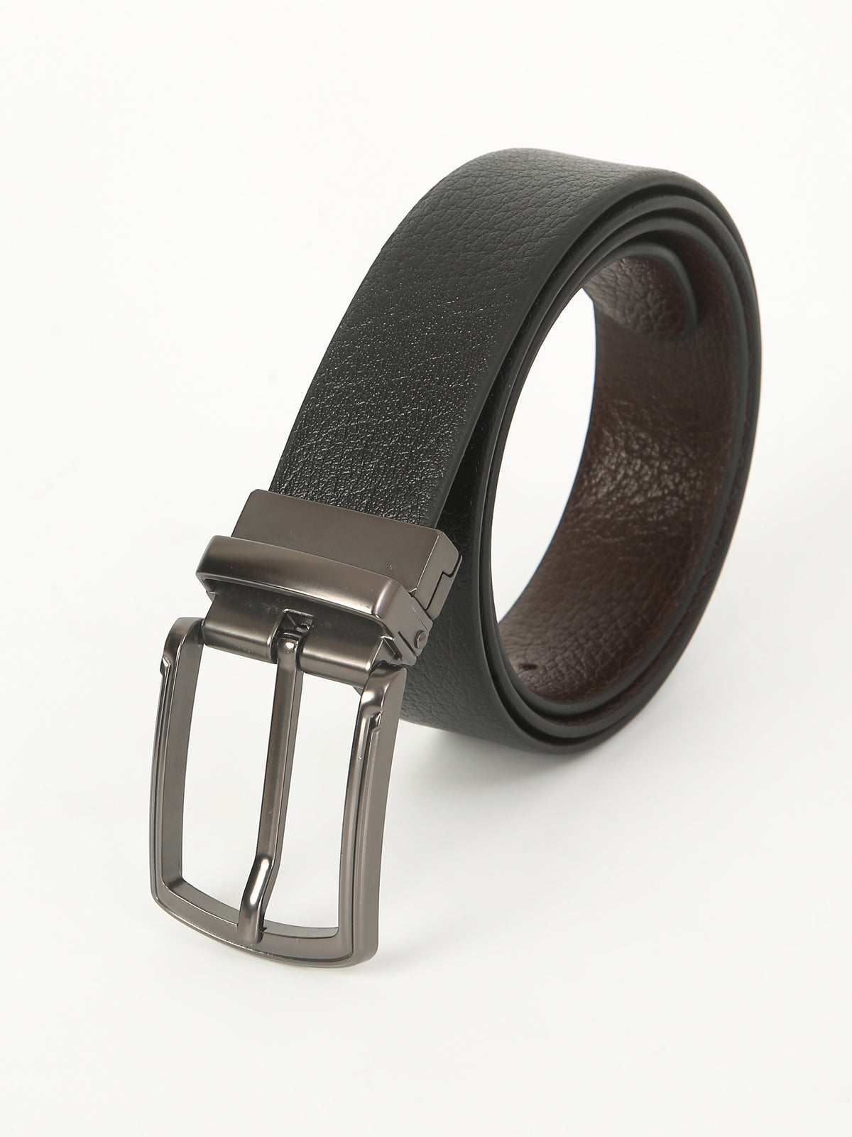 Shrunken Reversible Leather Belt – Genuine Leather Elegance with Imported Buckle