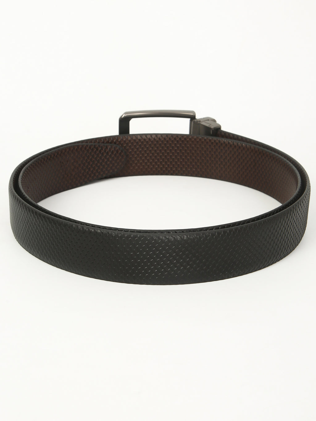 Fish Scale Reversible Leather Belt – Genuine Leather Craft with Imported Buckle