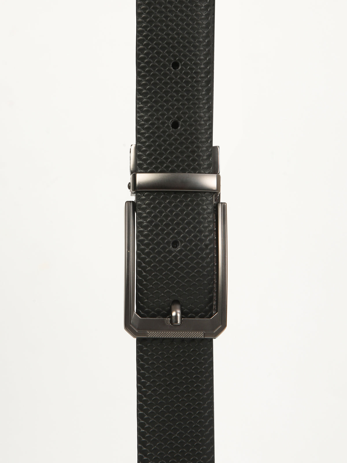 Fish Scale Reversible Leather Belt – Genuine Leather Craft with Imported Buckle