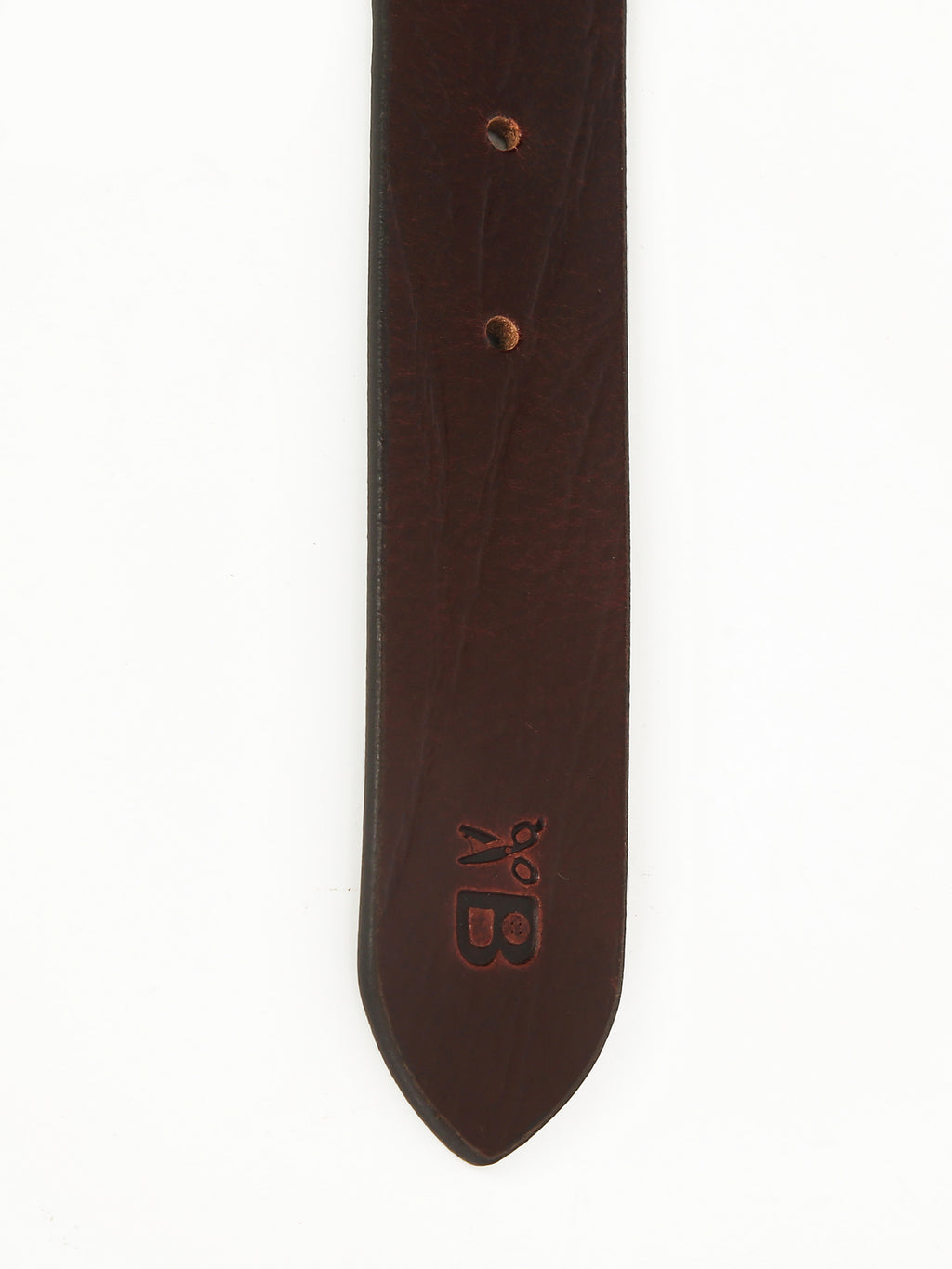 Casual Brown Leather Belt – Threaded Design in Genuine Leather