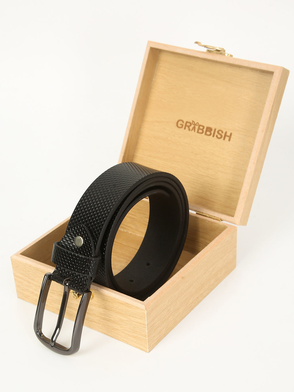 Orbit Black Formal Genuine Leather Belt with Imported Buckle