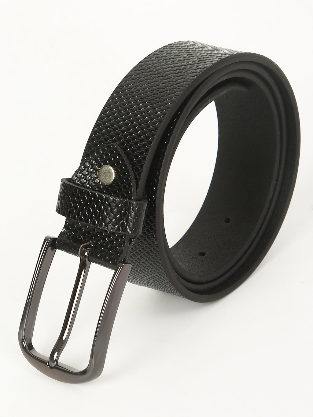 Orbit Black Formal Genuine Leather Belt with Imported Buckle