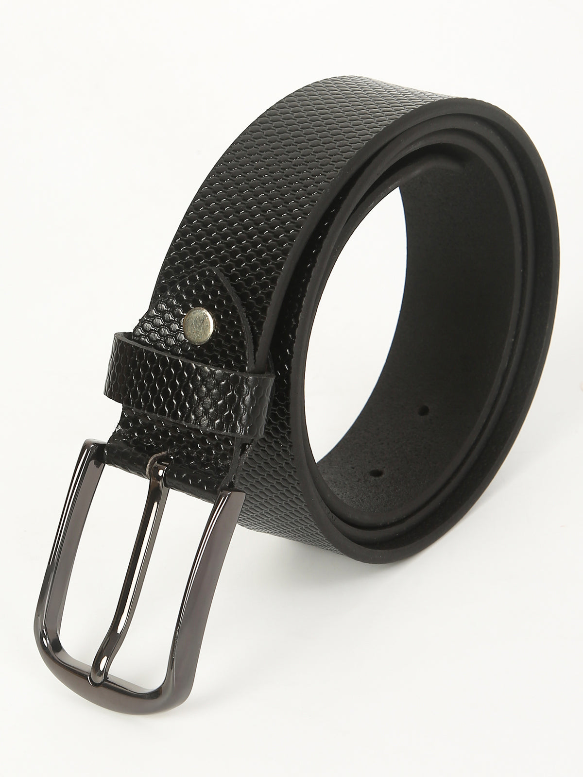 Orbit Black Formal Genuine Leather Belt with Imported Buckle