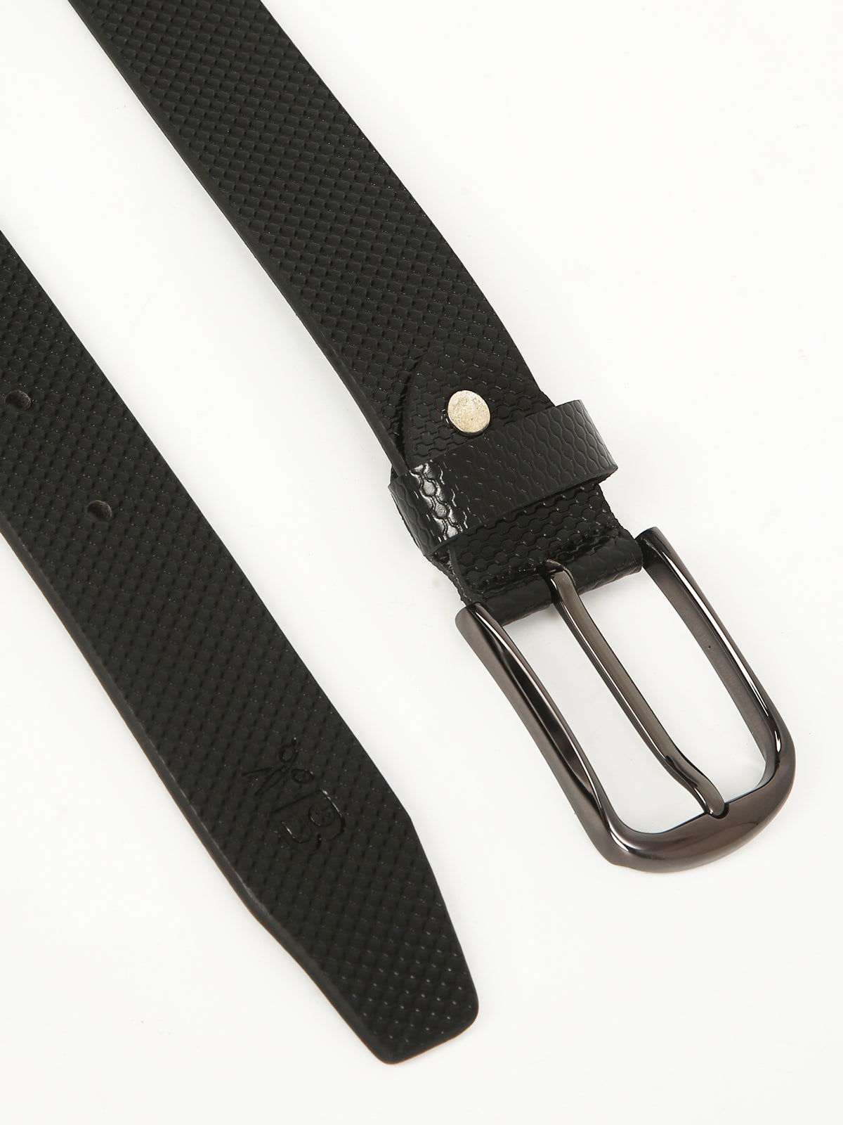 Orbit Black Formal Genuine Leather Belt with Imported Buckle