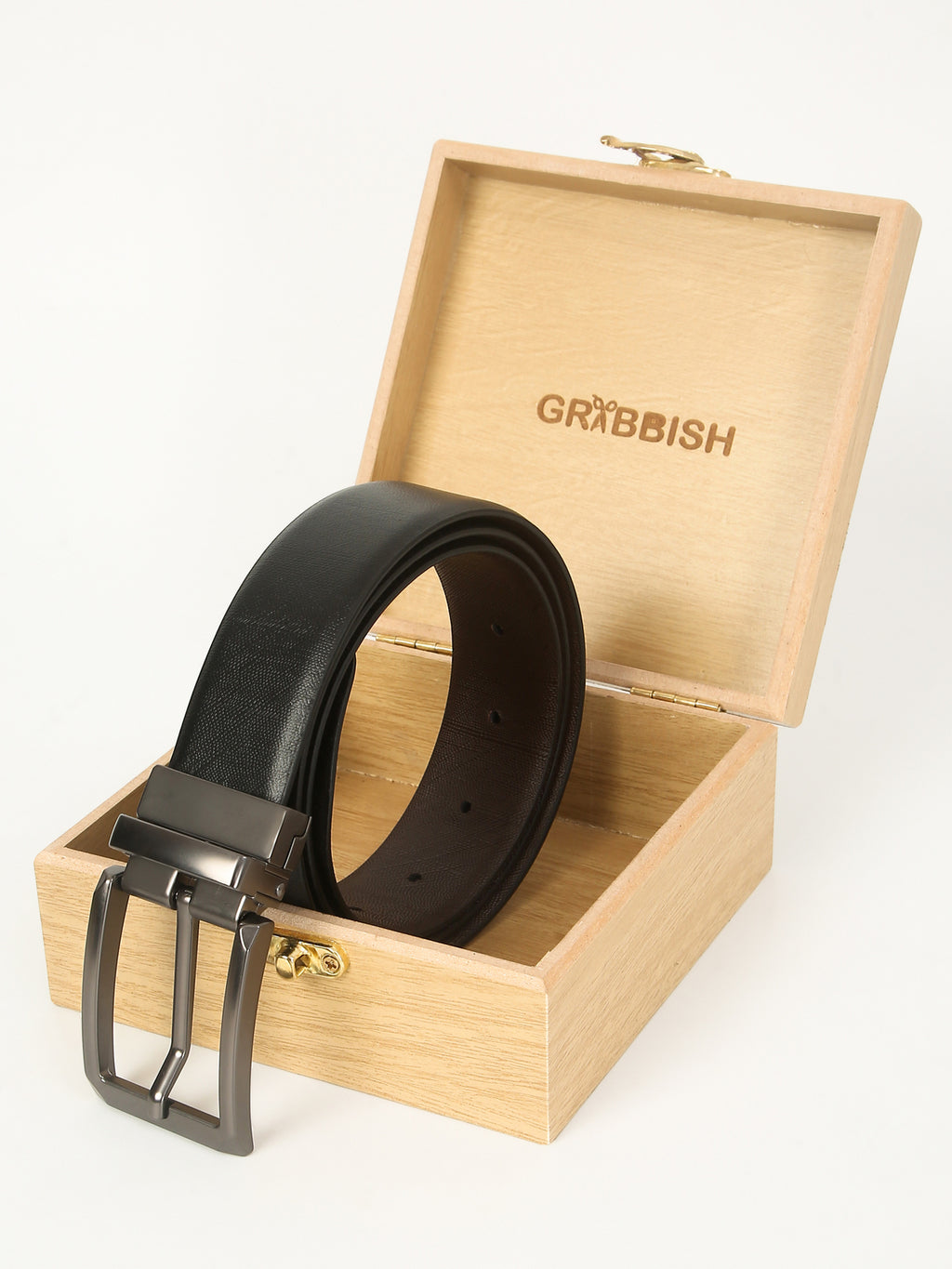 Ninja Print Reversible Leather Belt – Genuine Leather Precision with Imported Buckle