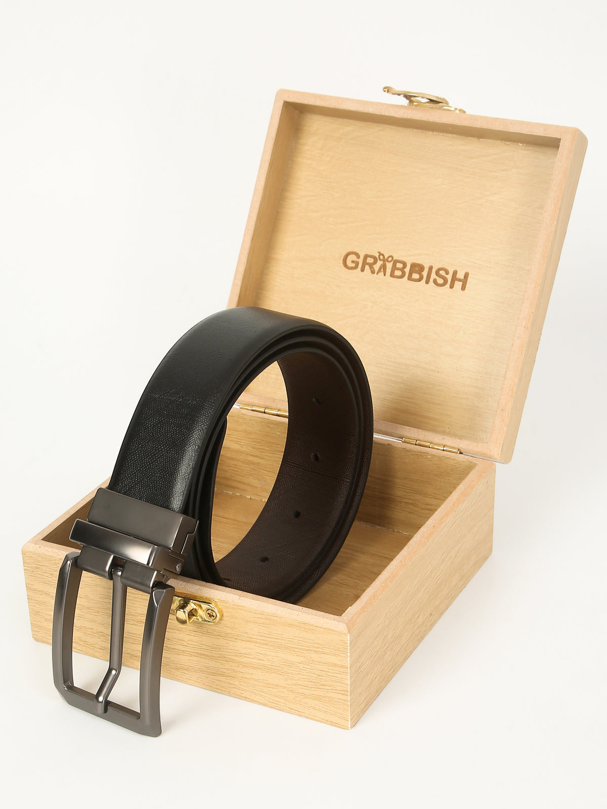 Ninja Print Reversible Leather Belt – Genuine Leather Precision with Imported Buckle