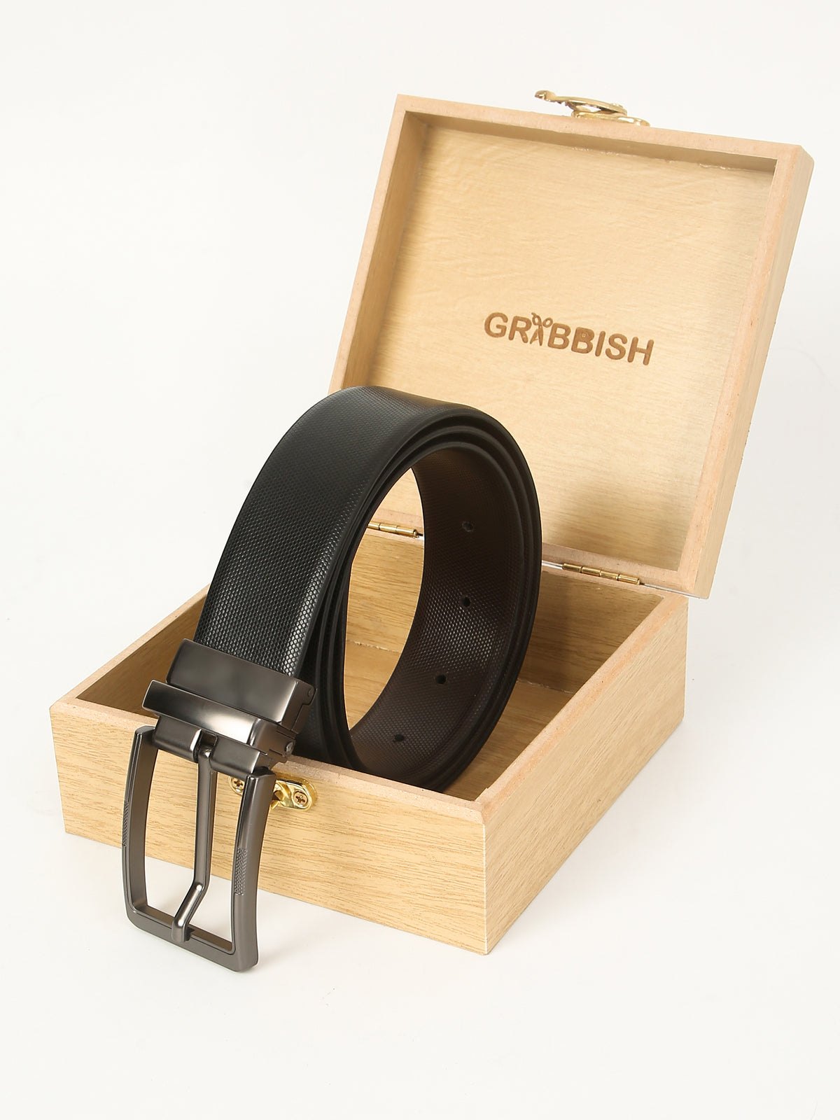 Pentagon Luxe Reversible Leather Belt – Dual-Tone Elegance with Imported Buckle