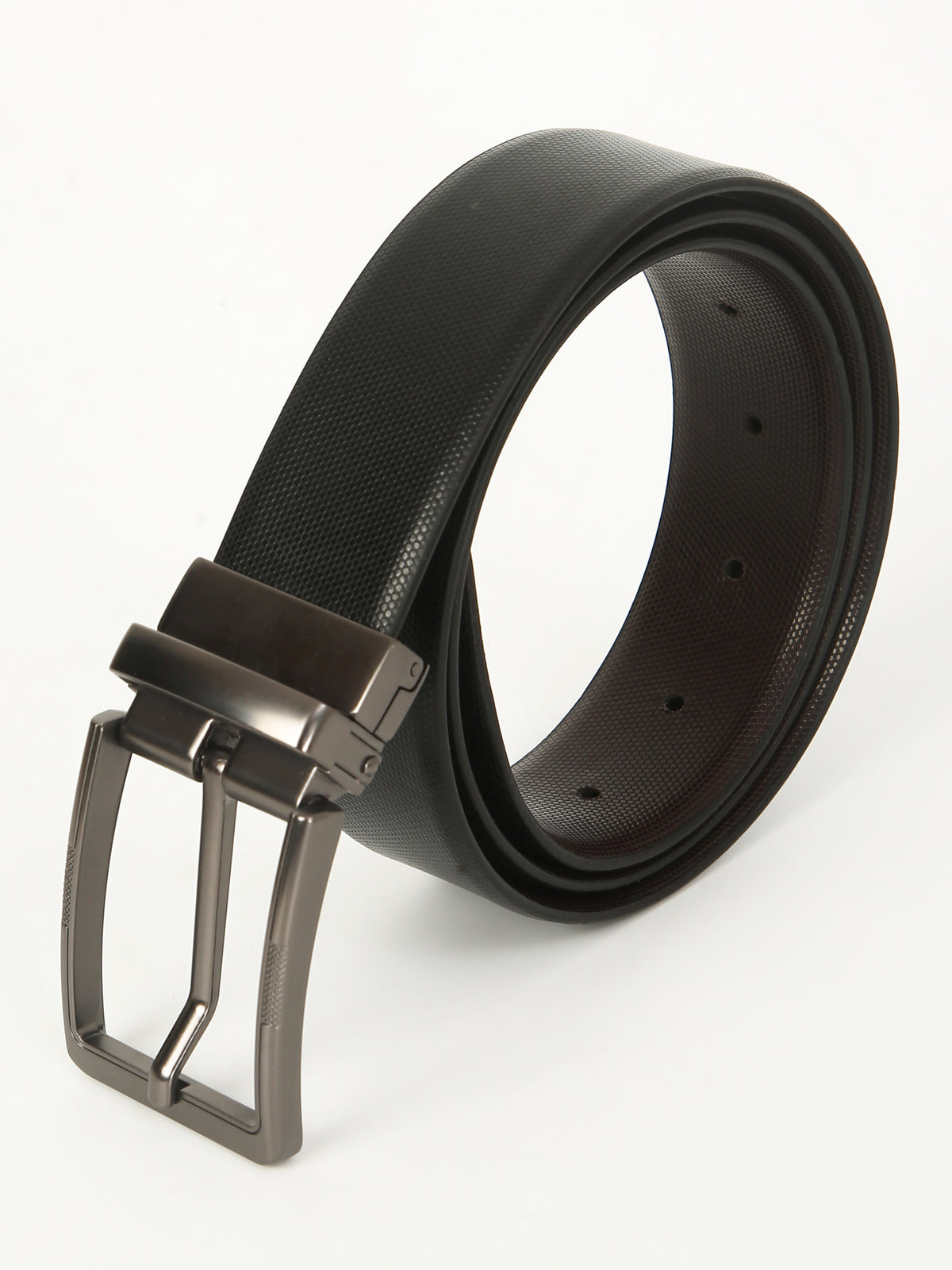 Pentagon Luxe Reversible Leather Belt – Dual-Tone Elegance with Imported Buckle