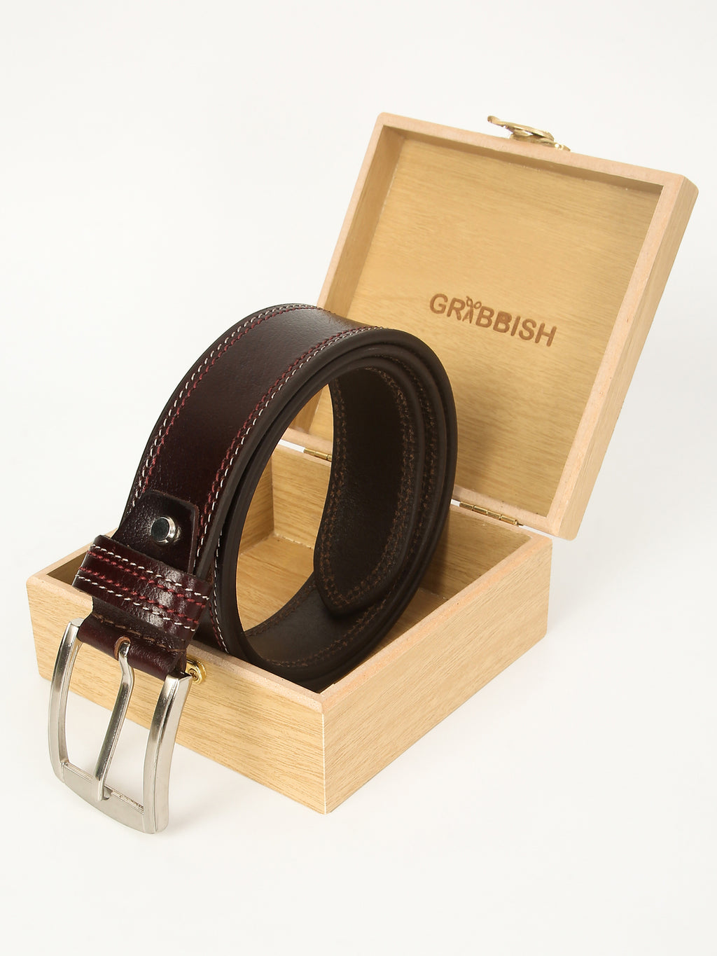 Casual Brown Leather Belt – Genuine Leather Craft for Everyday Wear