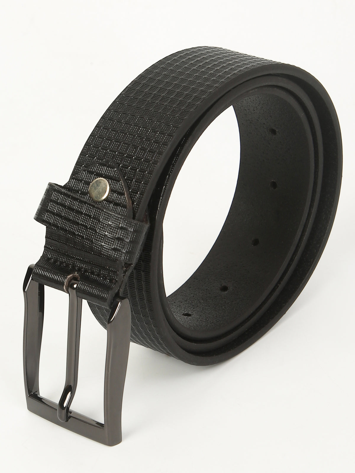 Apex Black Formal Genuine Leather Belt with Imported Buckle