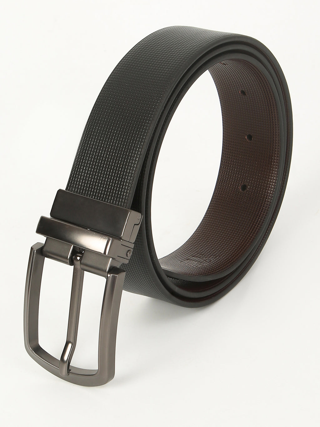 S. Matte Luxe Reversible Leather Belt – Dual-Tone Finish with Imported Buckle