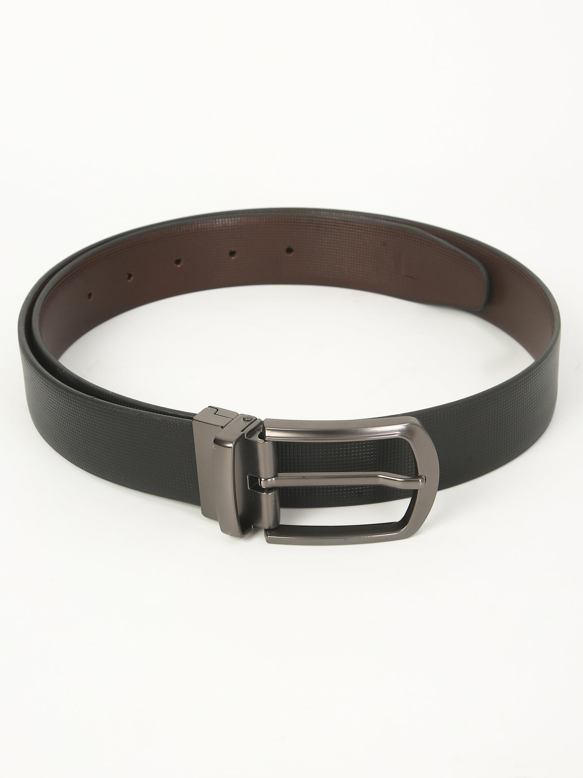 S. Matte Luxe Reversible Leather Belt – Dual-Tone Finish with Imported Buckle