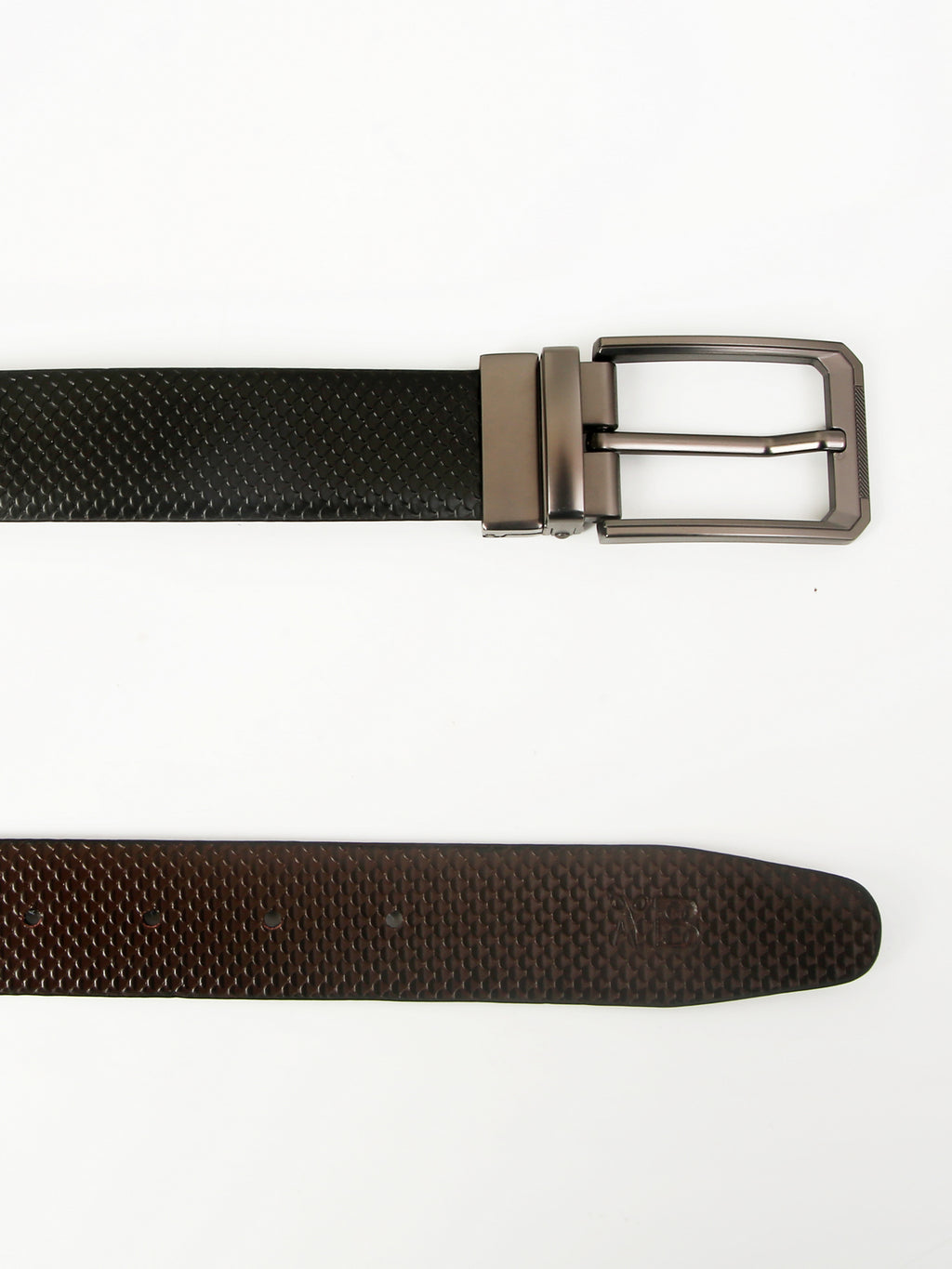 Fish Scale Reversible Leather Belt – Genuine Leather Craft with Imported Buckle