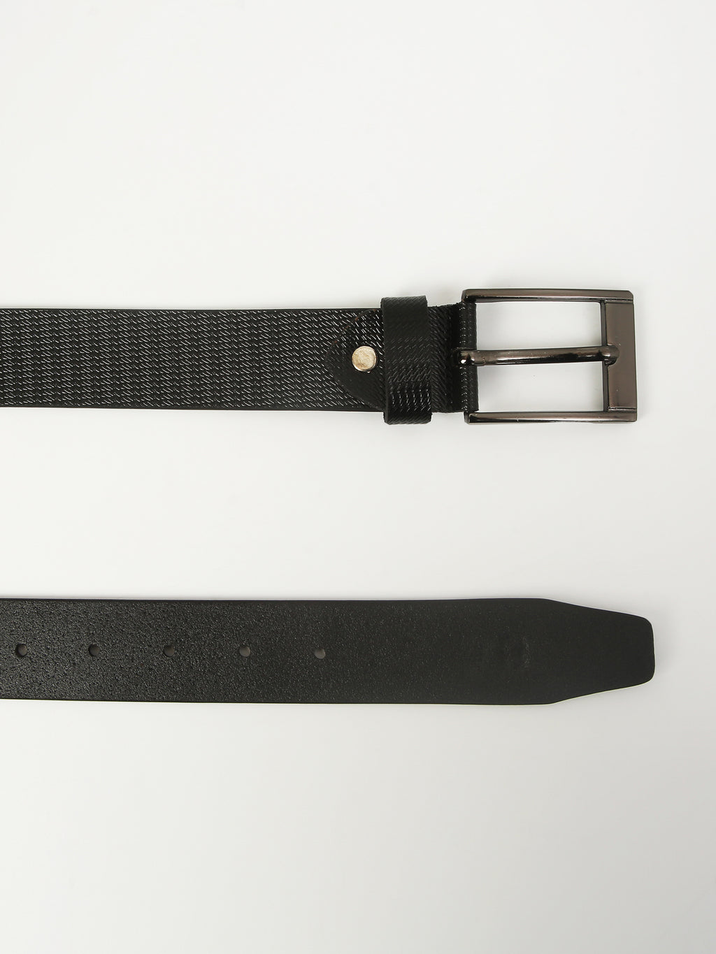 Luxor Black Formal Genuine Leather Belt with Imported Buckle