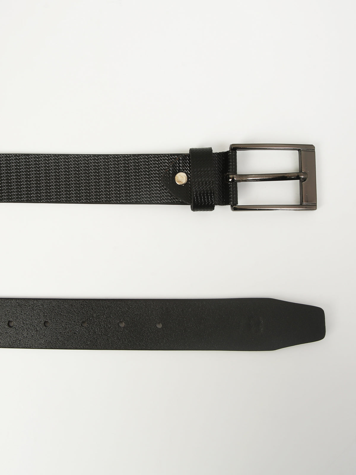 Luxor Black Formal Genuine Leather Belt with Imported Buckle