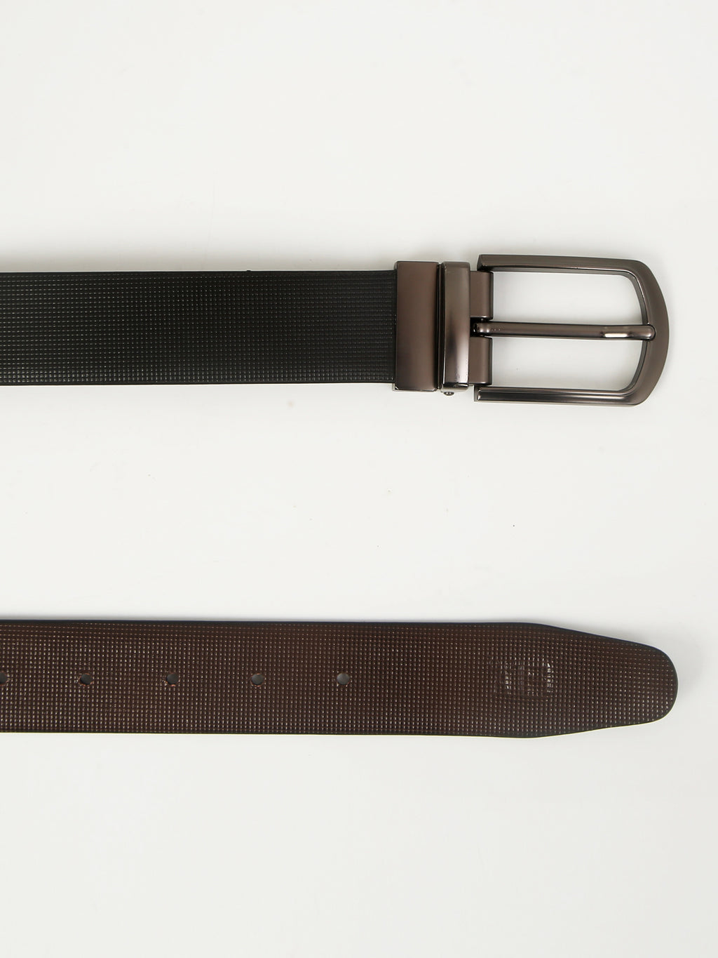 S. Matte Luxe Reversible Leather Belt – Dual-Tone Finish with Imported Buckle