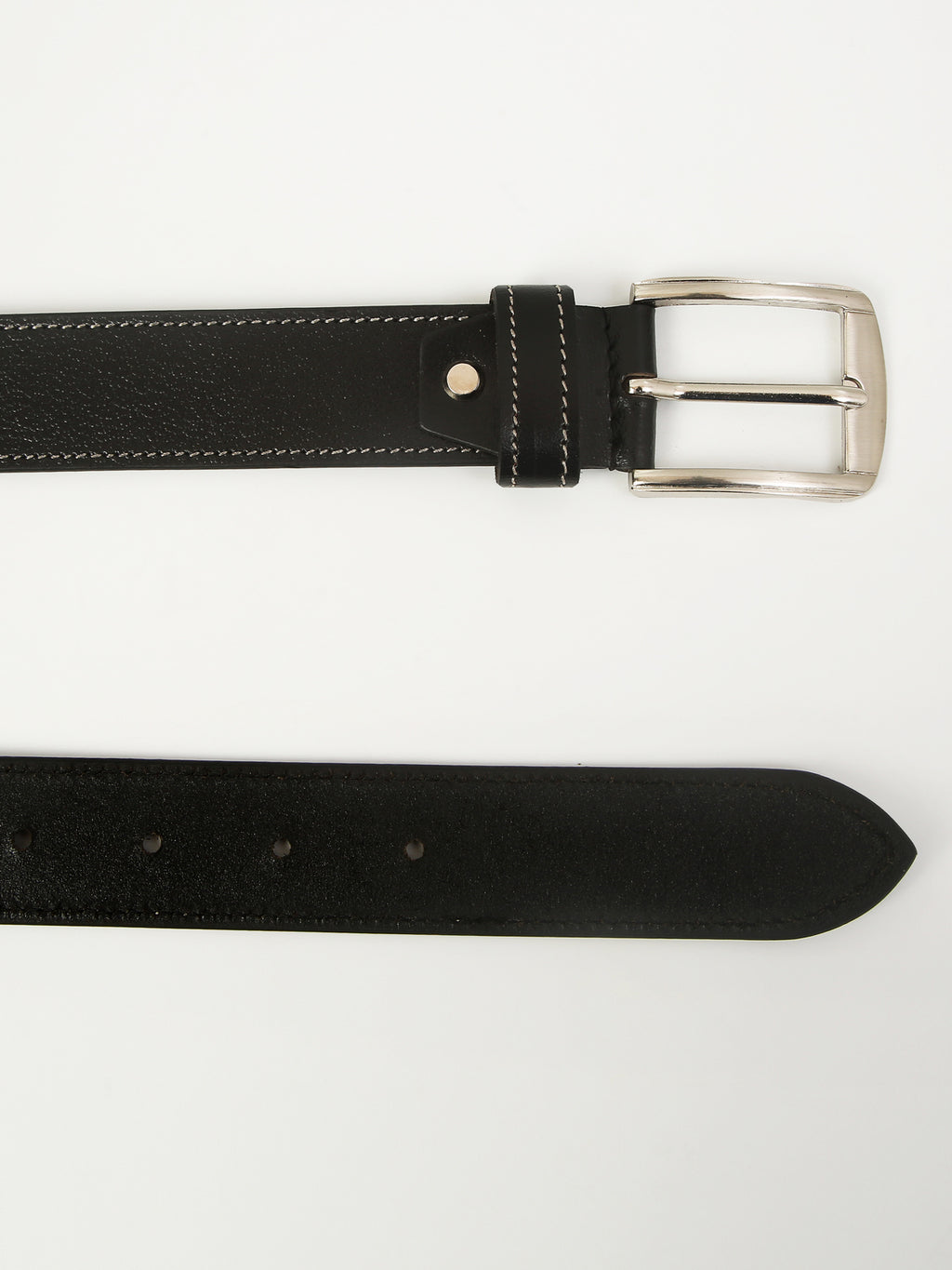Casual Black Leather Belt – Genuine Leather Comfort with Everyday Style