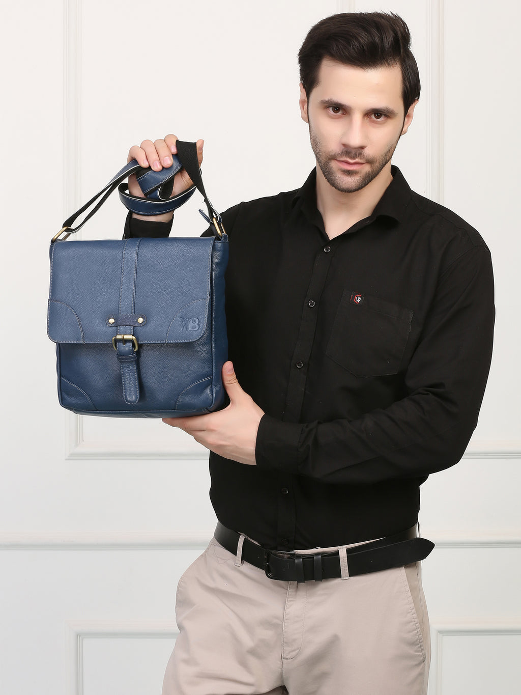 Blue Leather Sling Bag: Trendy Design, Practical Convenience, and Ultimate Style