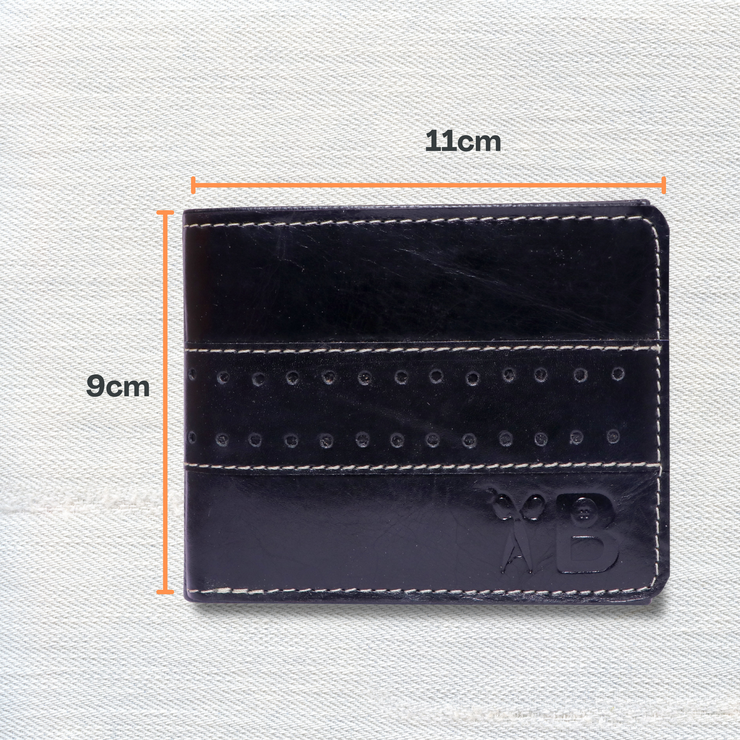 Grabbish Designer Black Leather Wallet | Simple & Sleek | 4 Card Slots | 2 Secret Compartments | With Coin Pocket