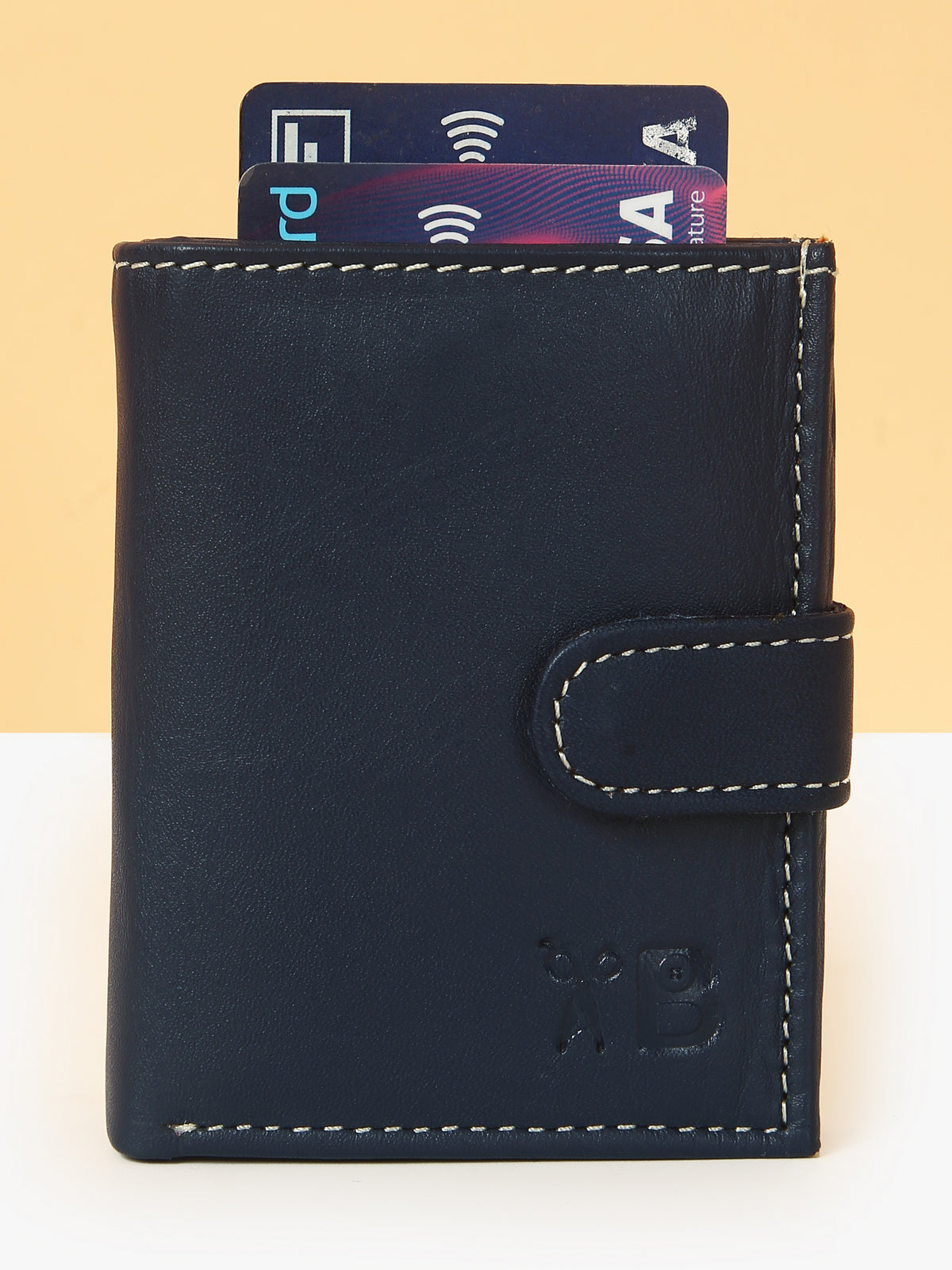 Blue POP-UP Card Wallet with RFID Protection