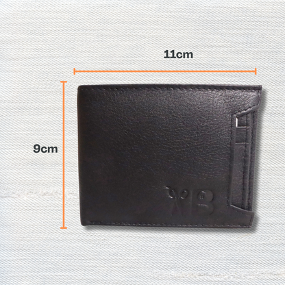 "Versatile Elegance: Men's Leather Wallet with Detachable Card Holder - A Stylish and Functional Essential" [Black Colour]