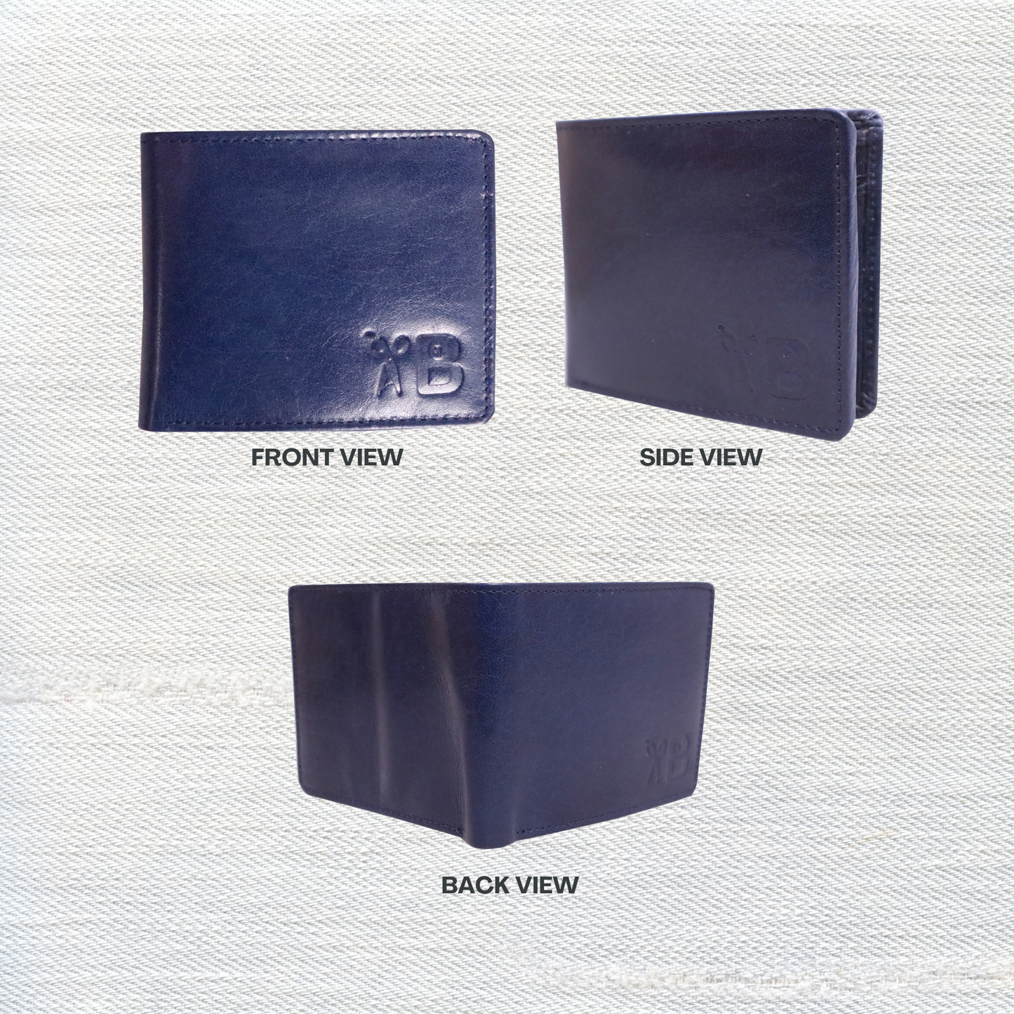 Men's Blue Leather Wallet - Modern Elegance, Sleek Design, Genuine Leather, Elevate Your Everyday Style with a Touch of Blue