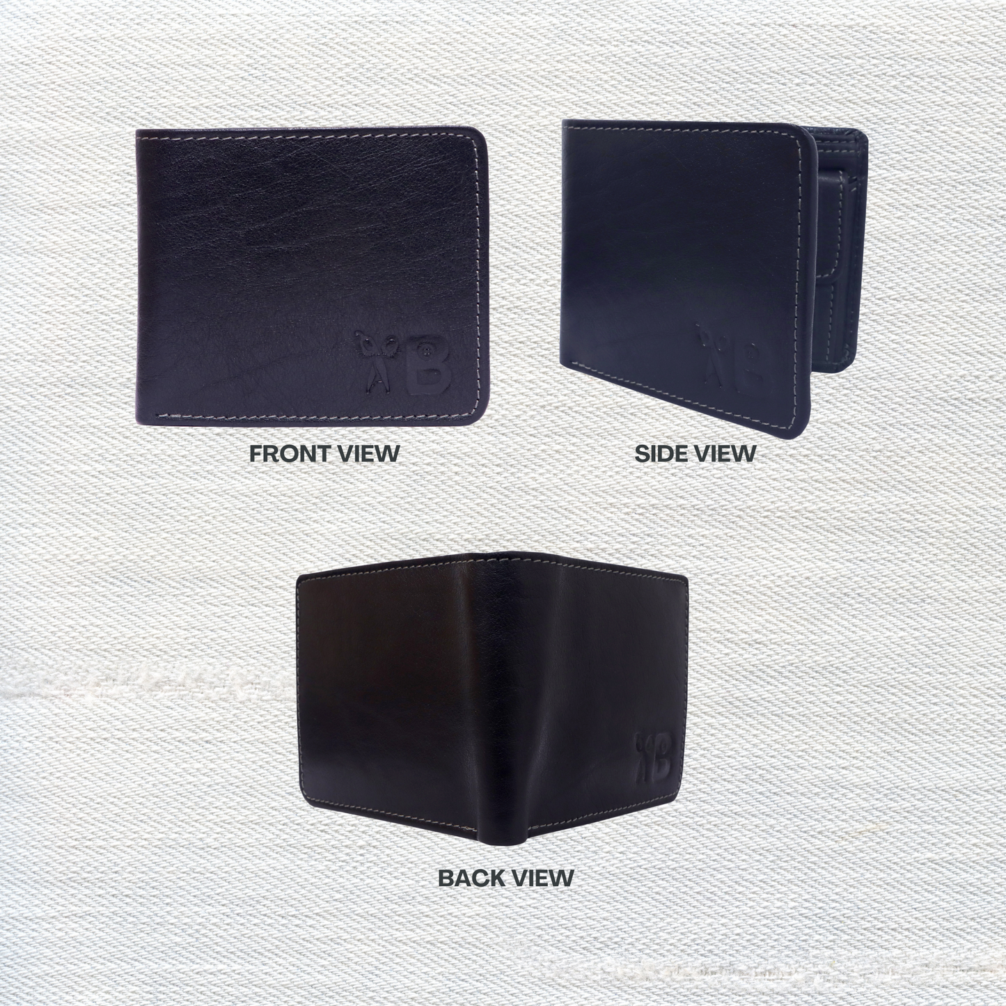 Classic Black Leather Wallet for Men - Sleek & Minimalist Design, Genuine Leather, Compact and Stylish Everyday Essential