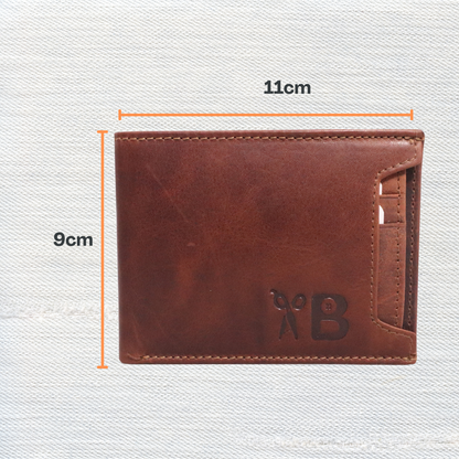 "Versatile Elegance: Men's Leather Wallet with Detachable Card Holder - A Stylish and Functional Essential" [Brown Colour]