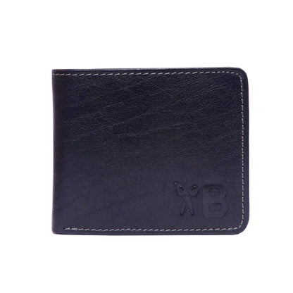 Classic Black Leather Wallet for Men - Sleek & Minimalist Design, Genuine Leather, Compact and Stylish Everyday Essential