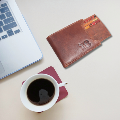 "Versatile Elegance: Men's Leather Wallet with Detachable Card Holder - A Stylish and Functional Essential" [Brown Colour]