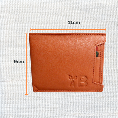 "Versatile Elegance: Men's Leather Wallet with Detachable Card Holder - A Stylish and Functional Essential" [Tan Colour]