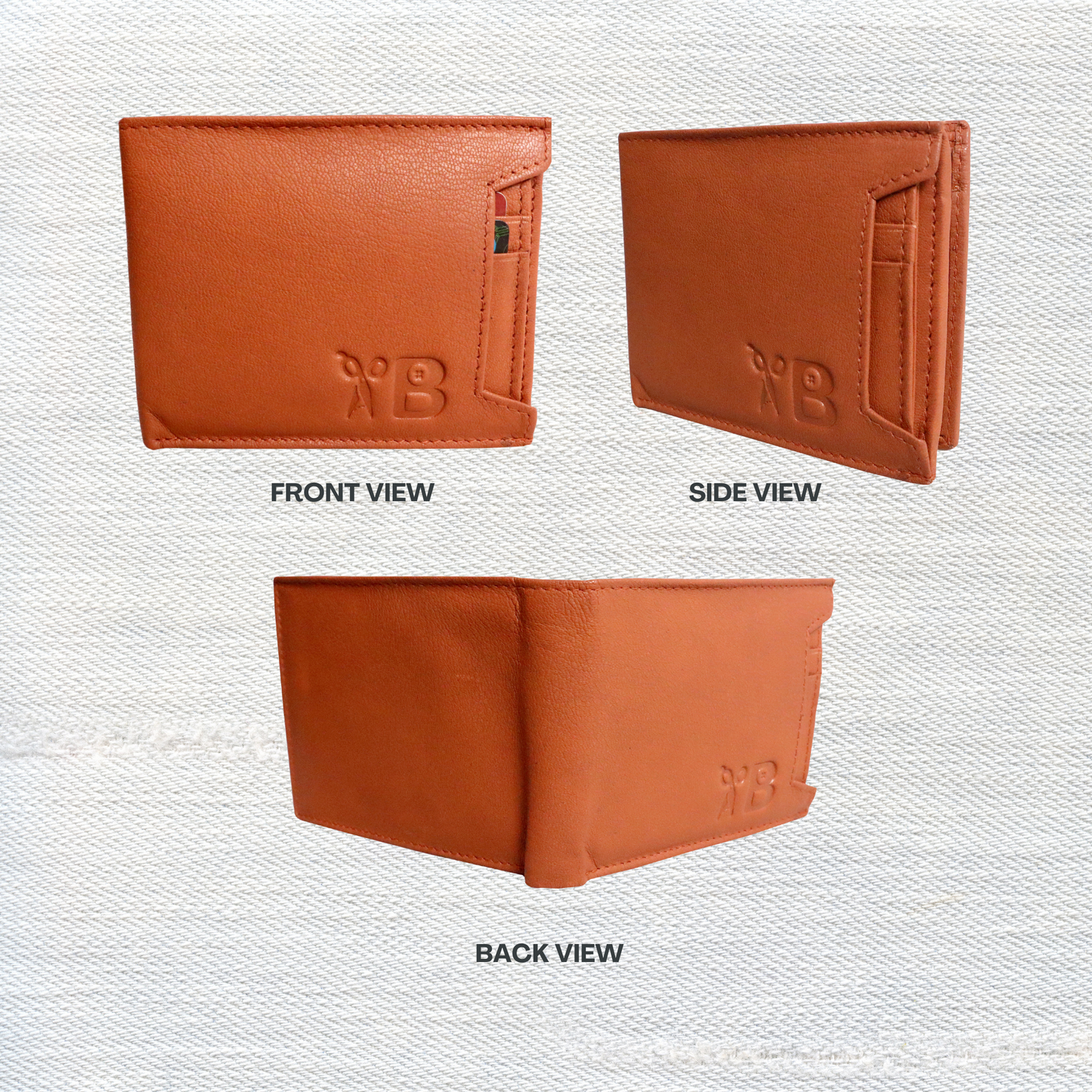 "Versatile Elegance: Men's Leather Wallet with Detachable Card Holder - A Stylish and Functional Essential" [Tan Colour]