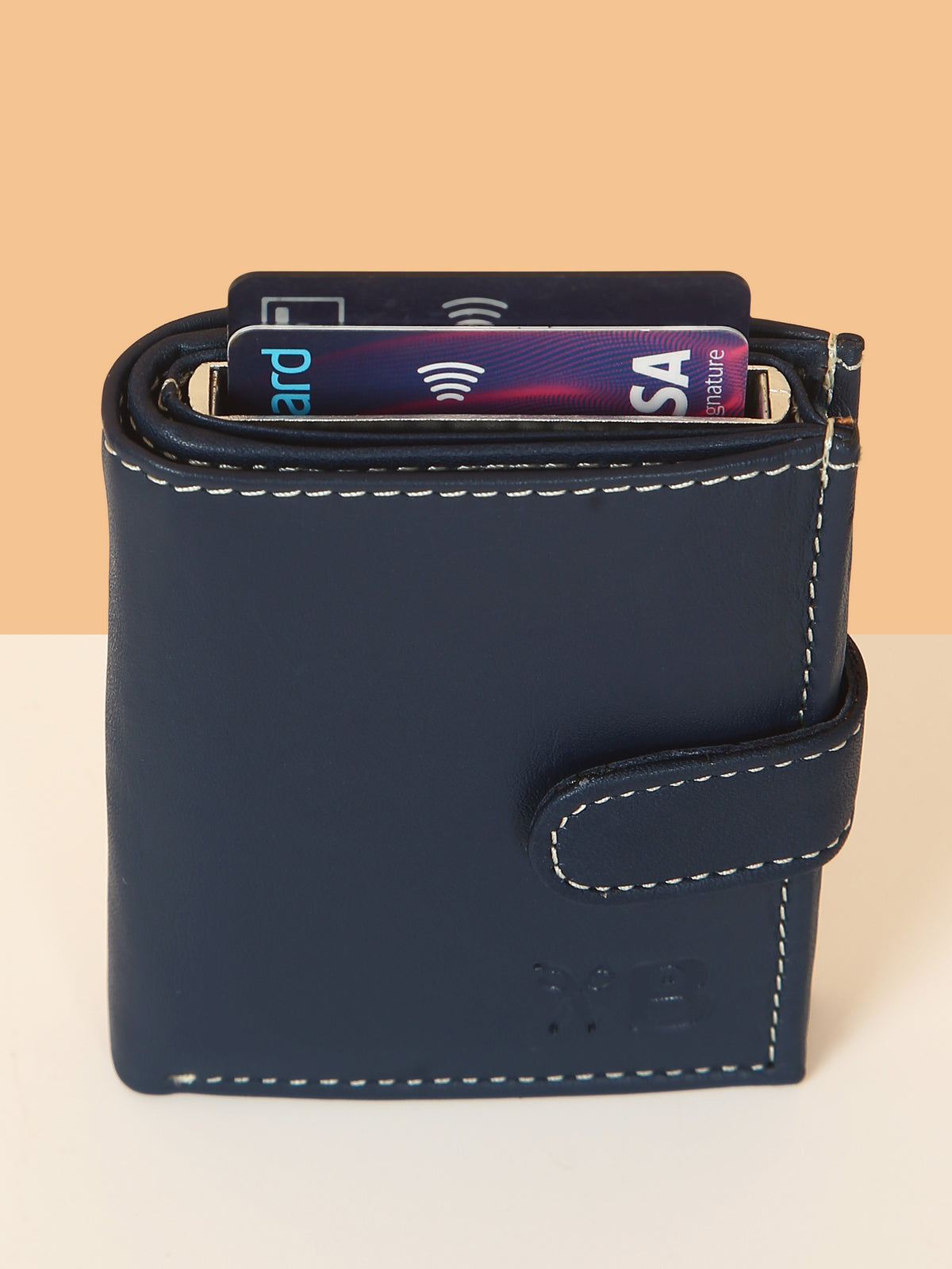 Blue POP-UP Card Wallet with RFID Protection