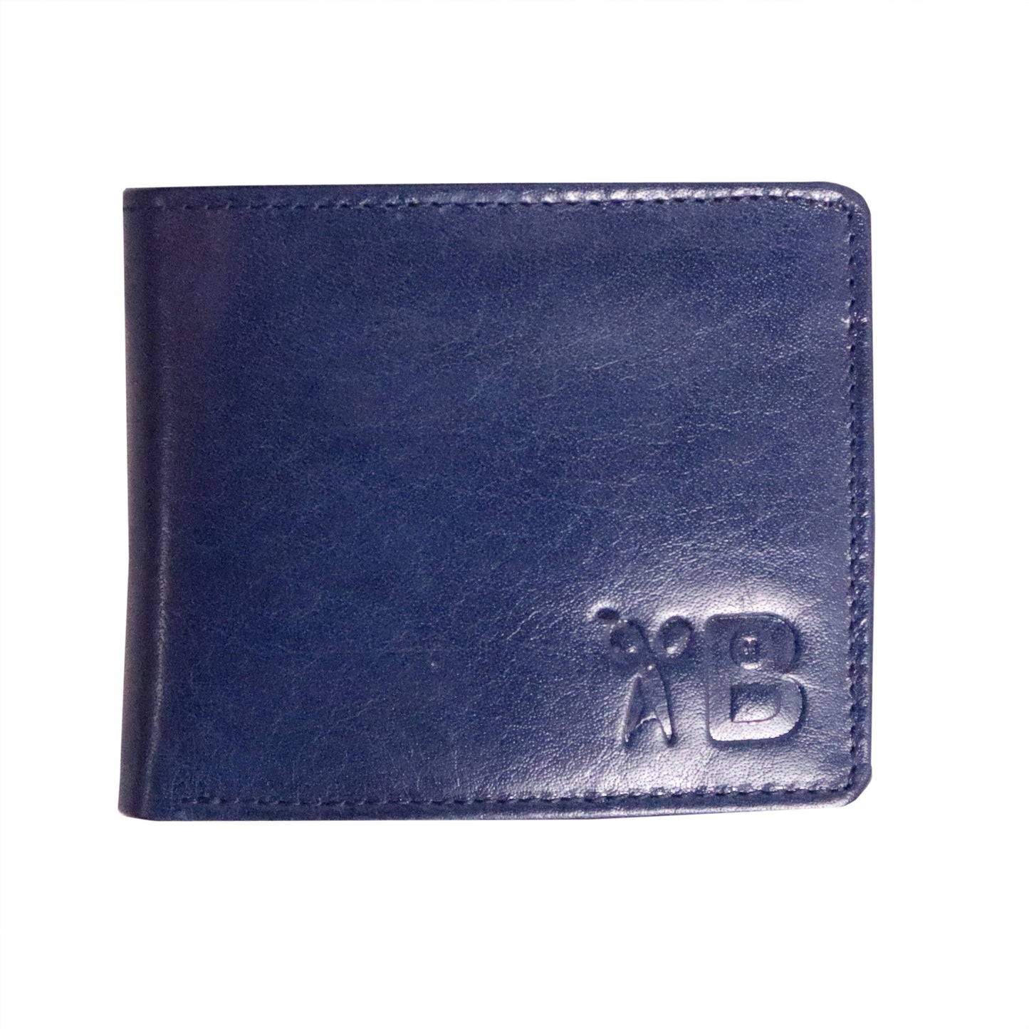 Men's Blue Leather Wallet - Modern Elegance, Sleek Design, Genuine Leather, Elevate Your Everyday Style with a Touch of Blue