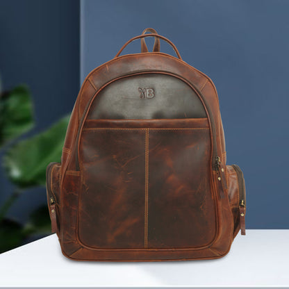 Premium Leather Backpack: Stylish, Durable, and Functional | Ideal for Travel, Work, and Everyday Use