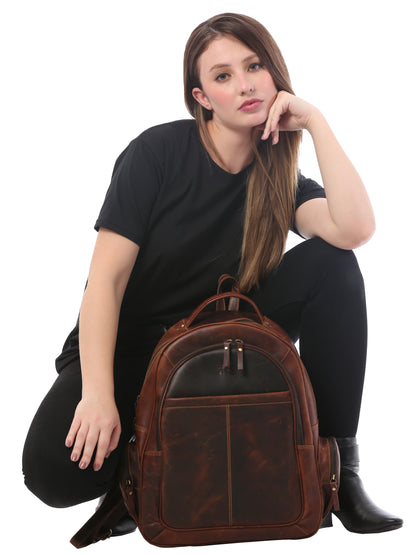 Premium Leather Backpack: Stylish, Durable, and Functional | Ideal for Travel, Work, and Everyday Use