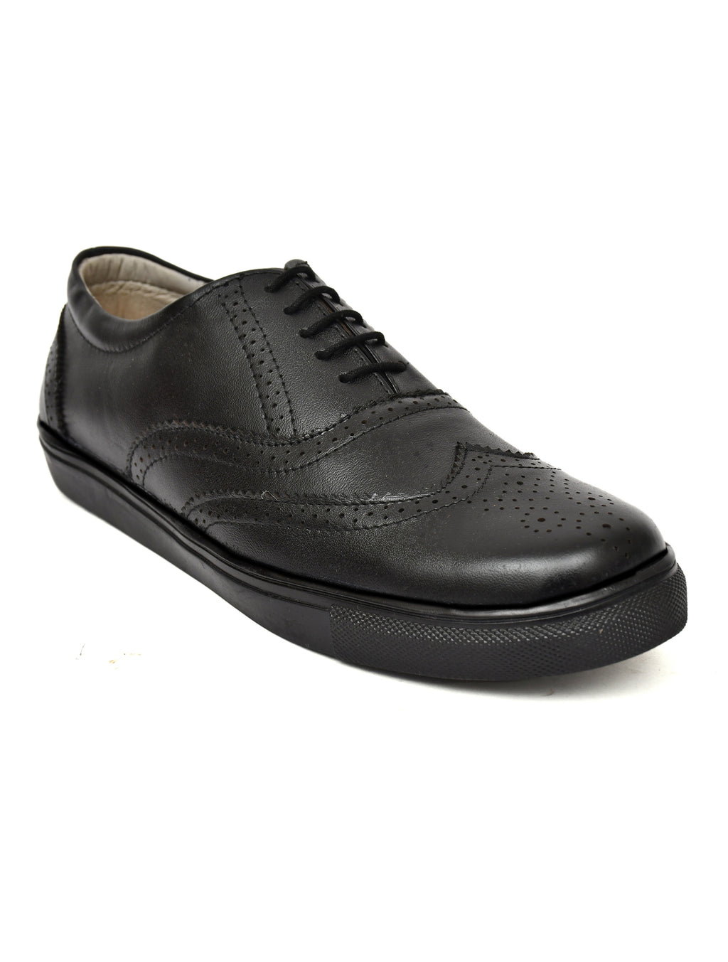 Men Leather Sneakers Black