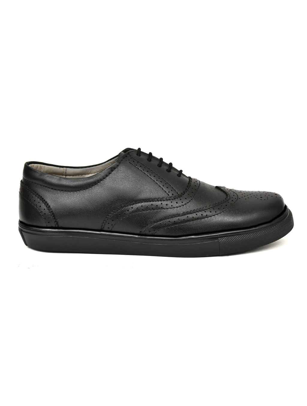 Men Leather Sneakers Black