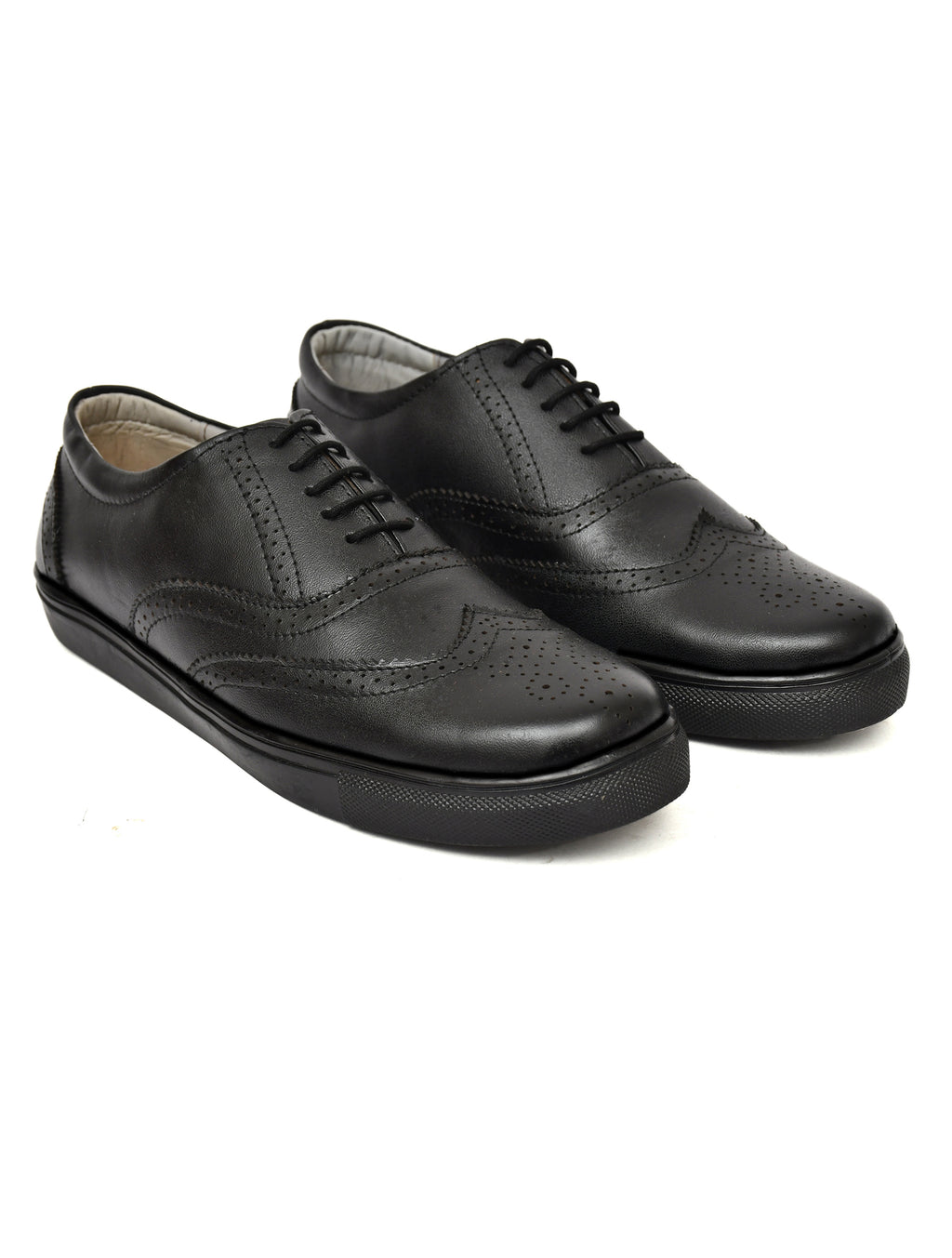 Men Leather Sneakers Black