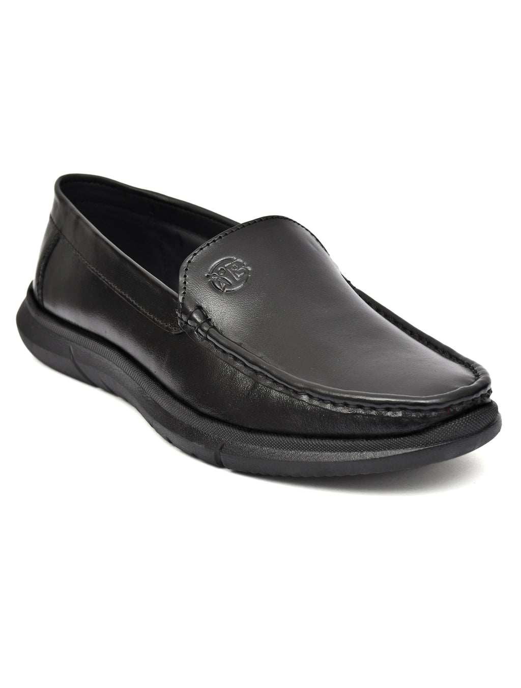 Men Black Leather Loafers Eva Sole