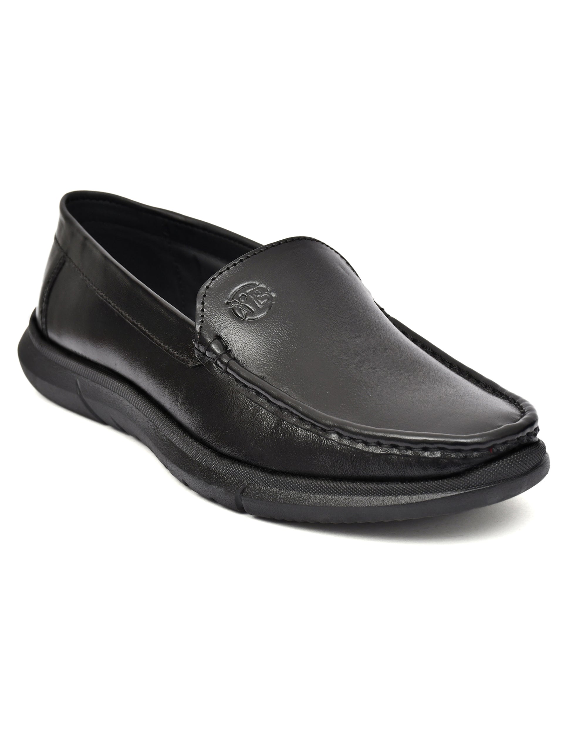 Men Black Leather Loafers Eva Sole
