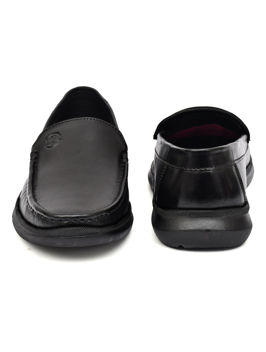 Men Black Leather Loafers Eva Sole