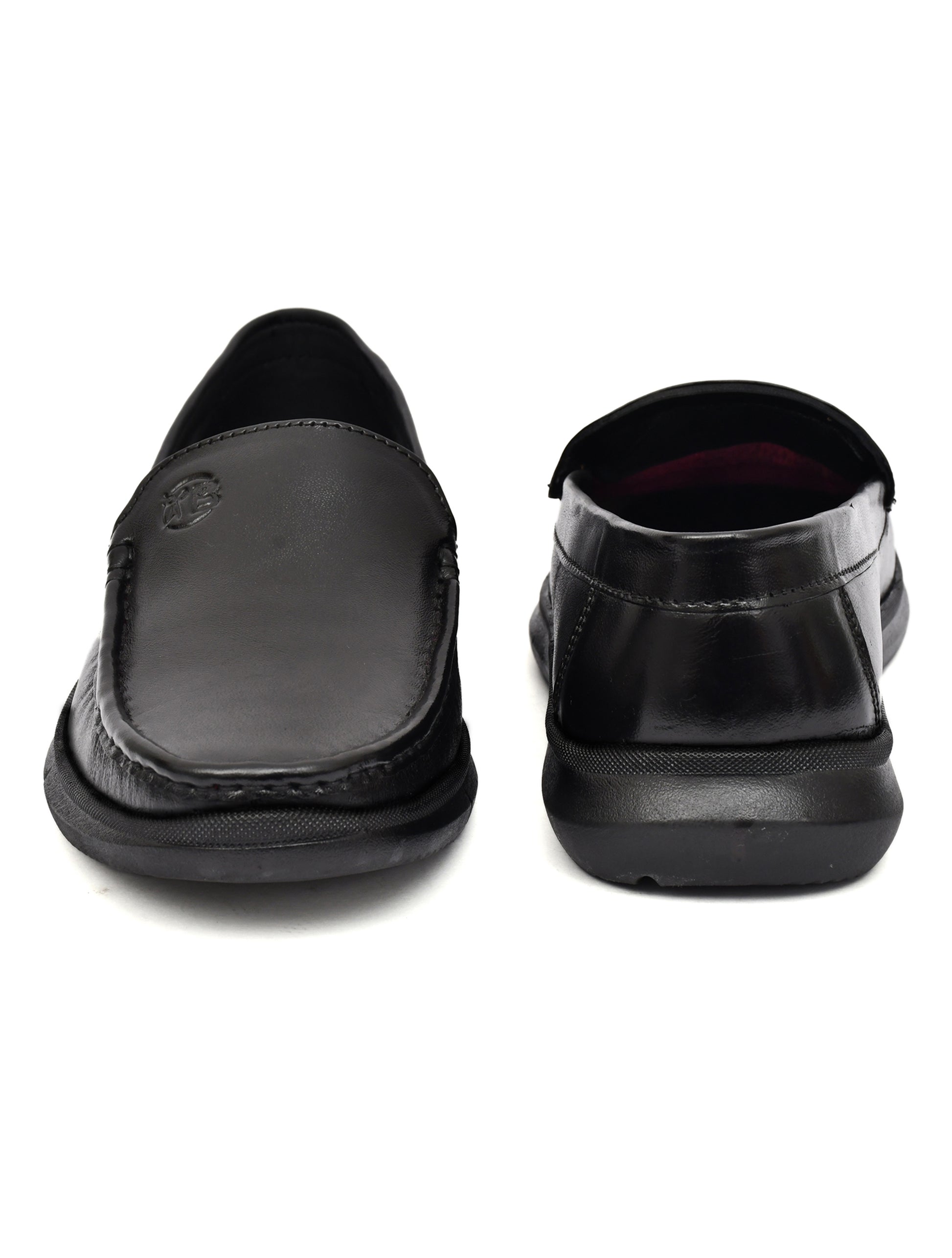 Men Black Leather Loafers Eva Sole