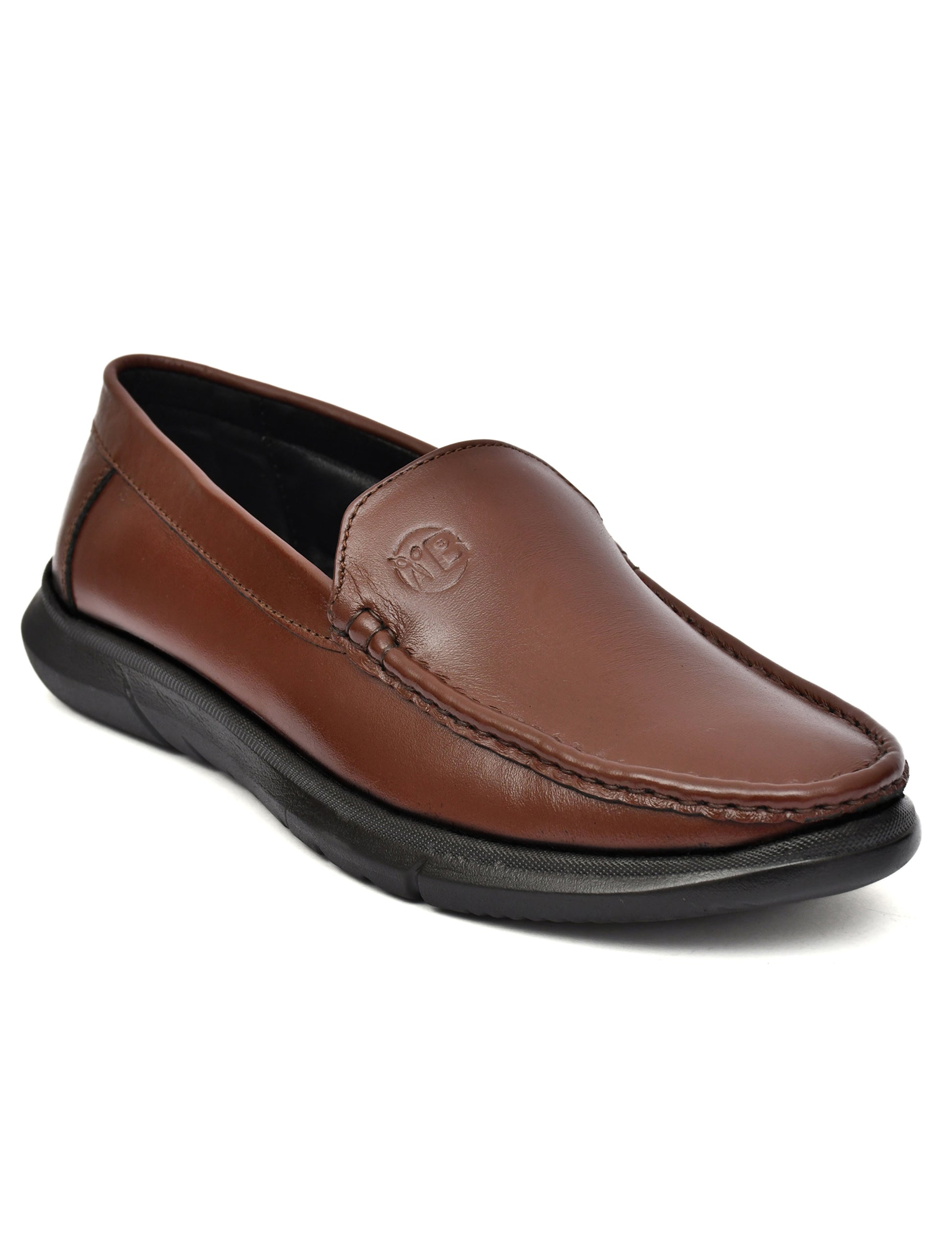 Men Brown Leather Loafers Eva Sole